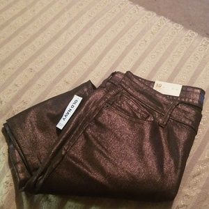 OLD NAVY METALLIC BLACK JEANS